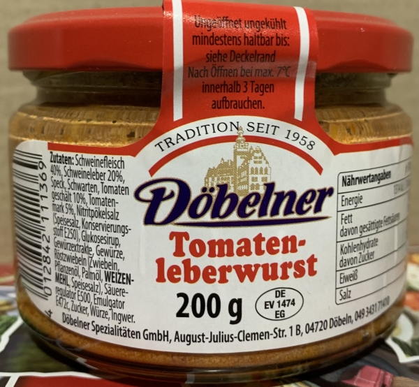 Döbelner Tomaten Leberwurst 1x 200g